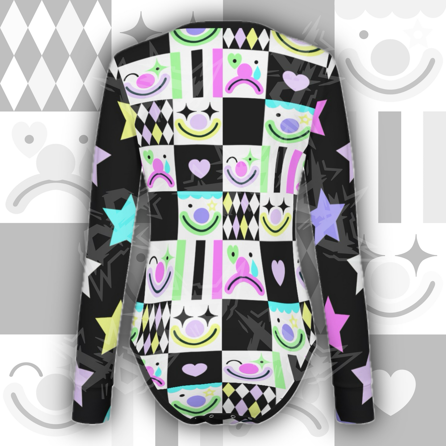 Pastel Clowns L/S Onesie