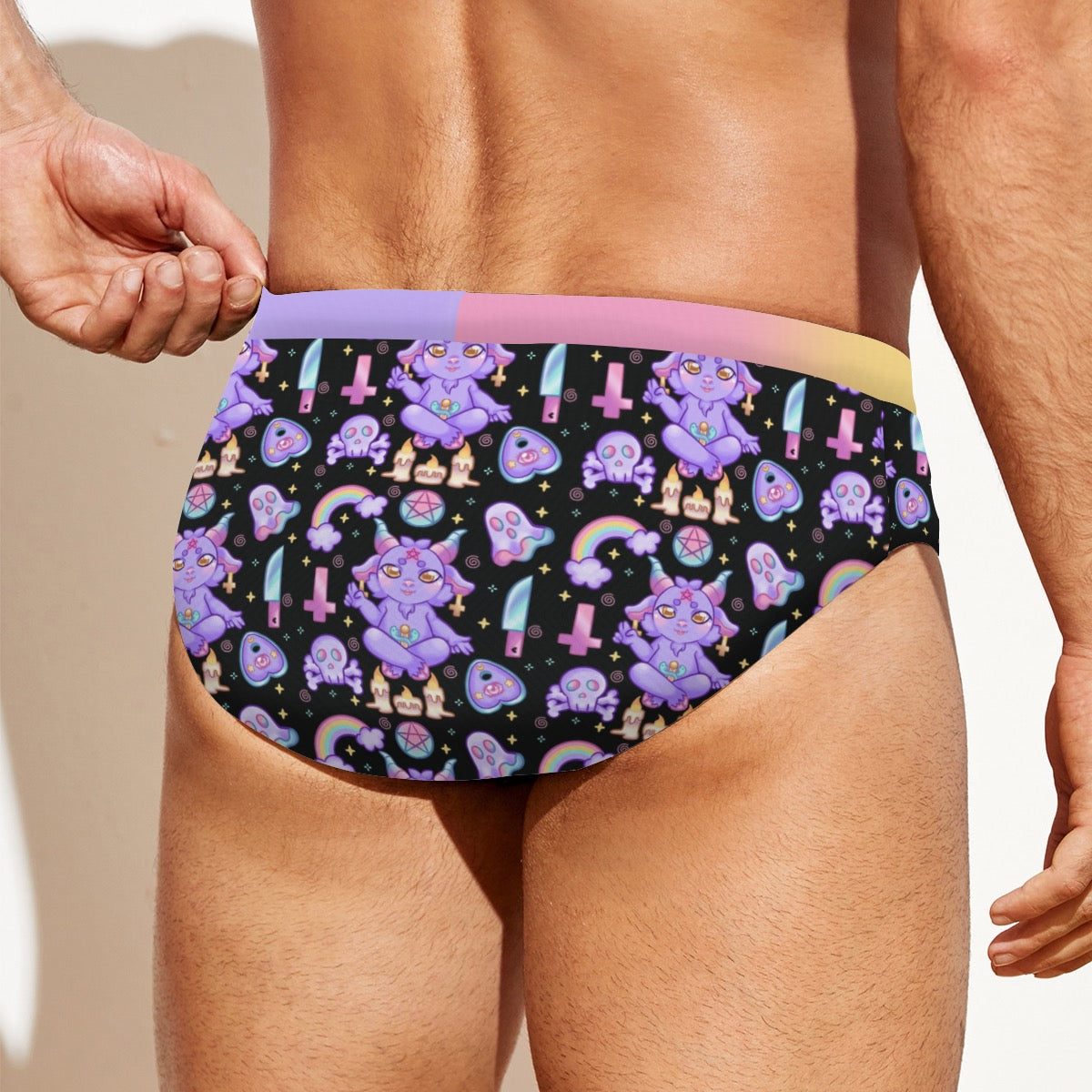 Pastel Baphomet Swim Trunks