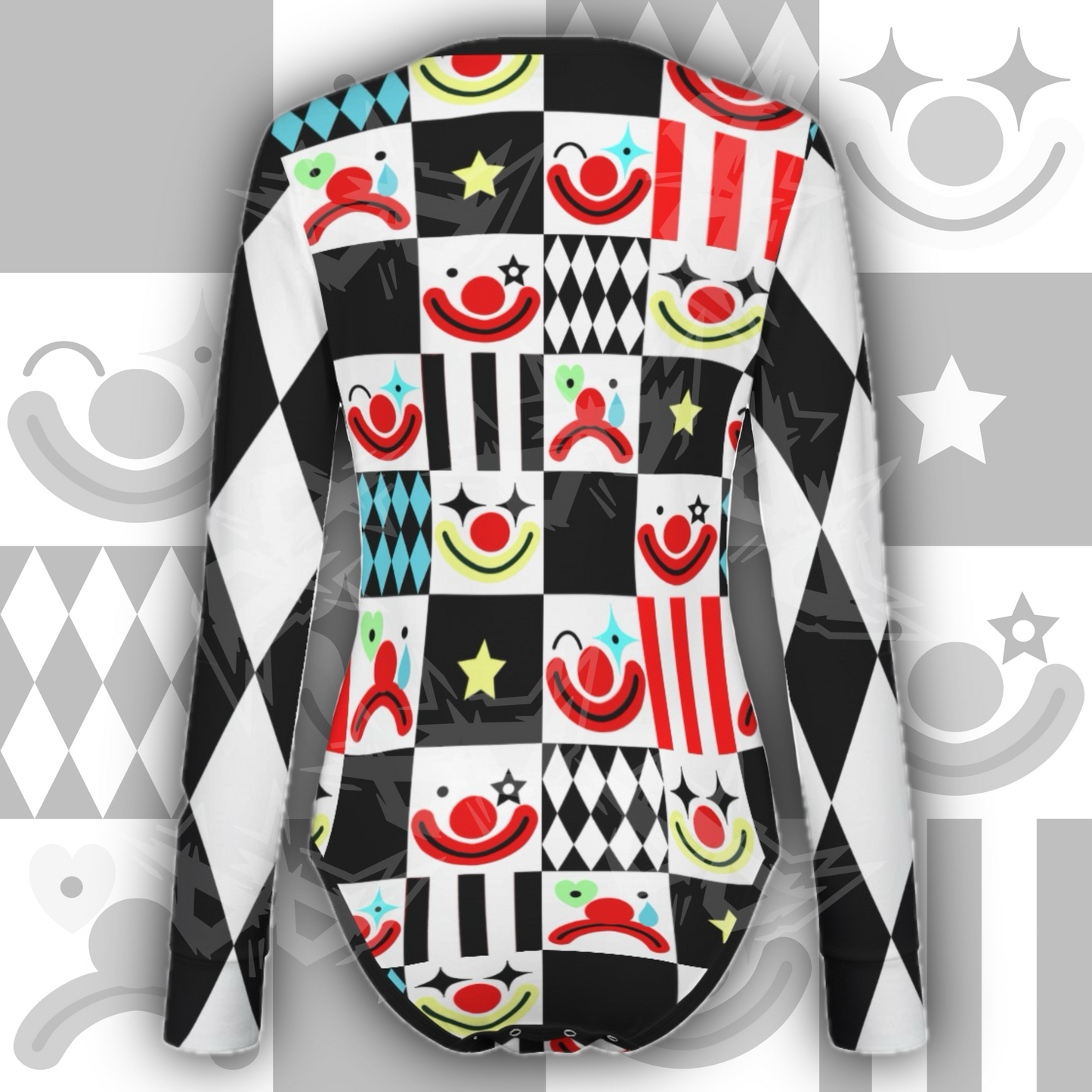 Primary Clowns L/S Onesie