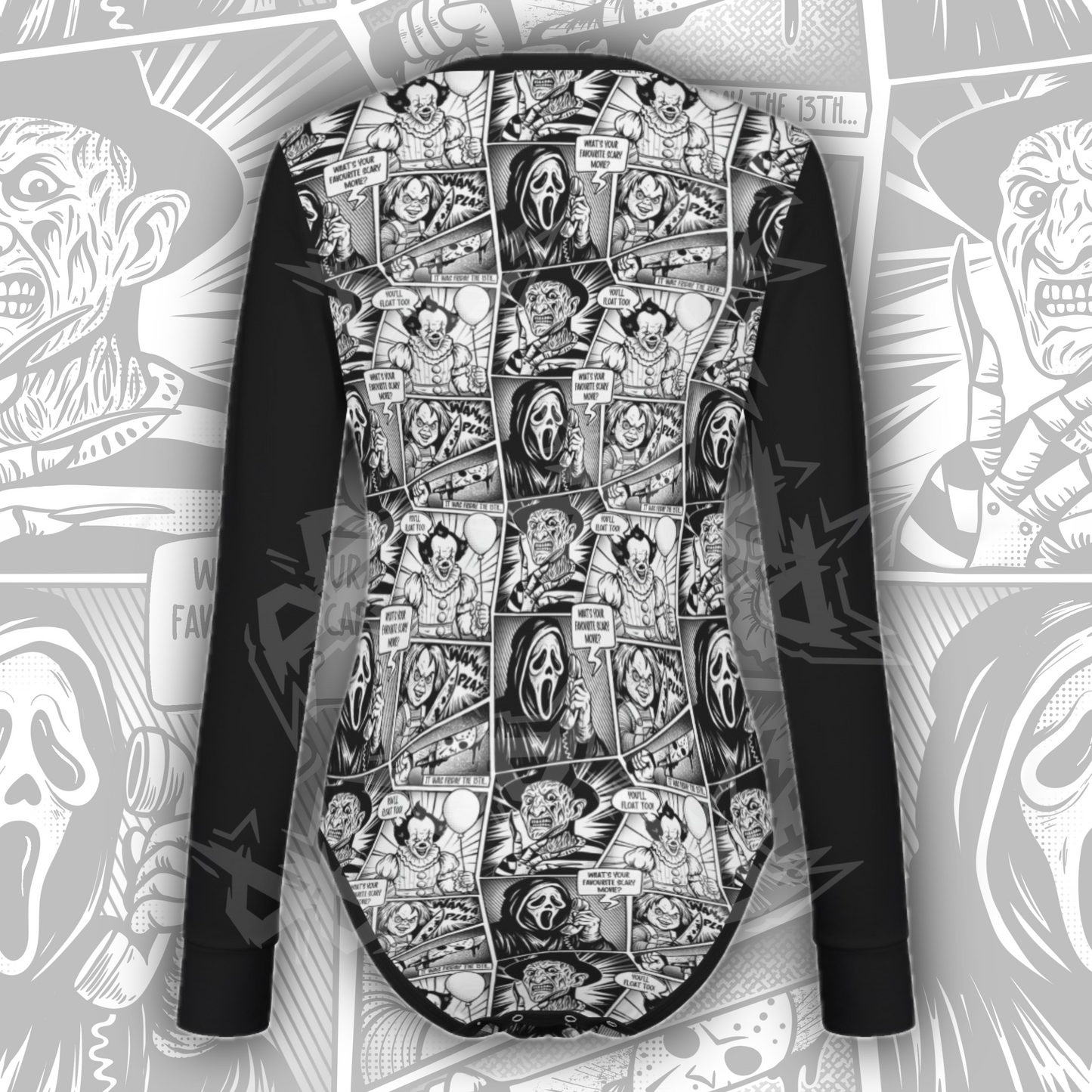 Horror Comic L/S Onesie
