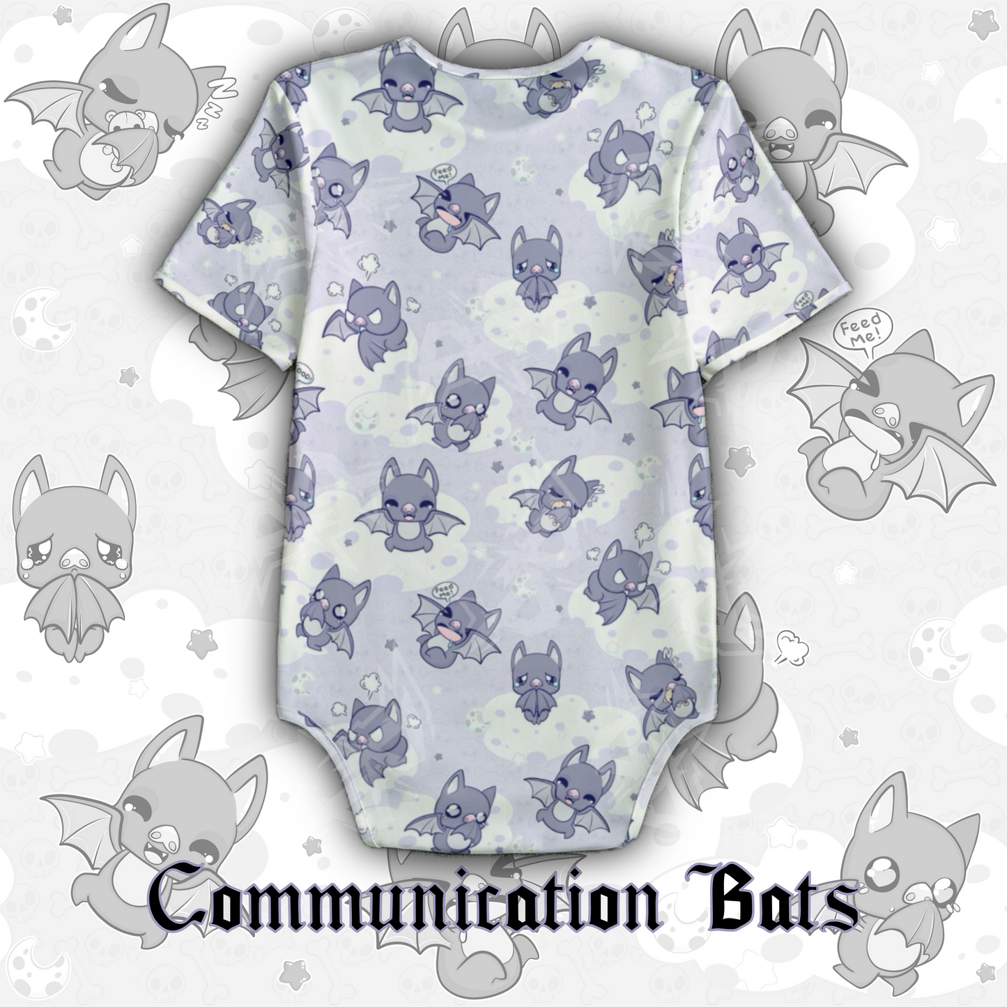 Communication Bats Onesie | Light