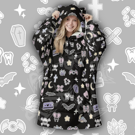 Pastel Panic Hooded Blanket