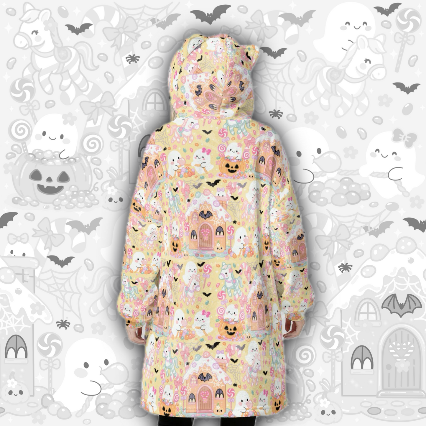 Spooky Candyland Hooded Blanket