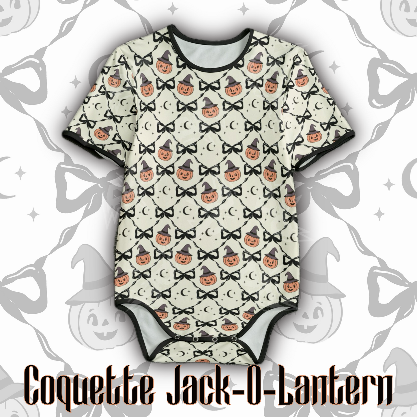 Coquette Jack-O-Lantern Onesie