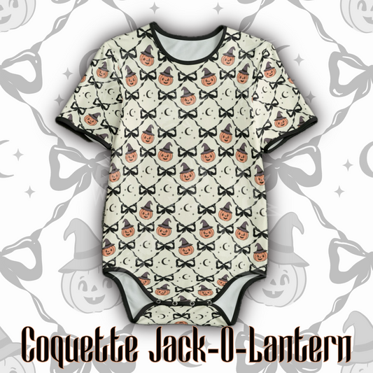 Coquette Jack-O-Lantern Onesie