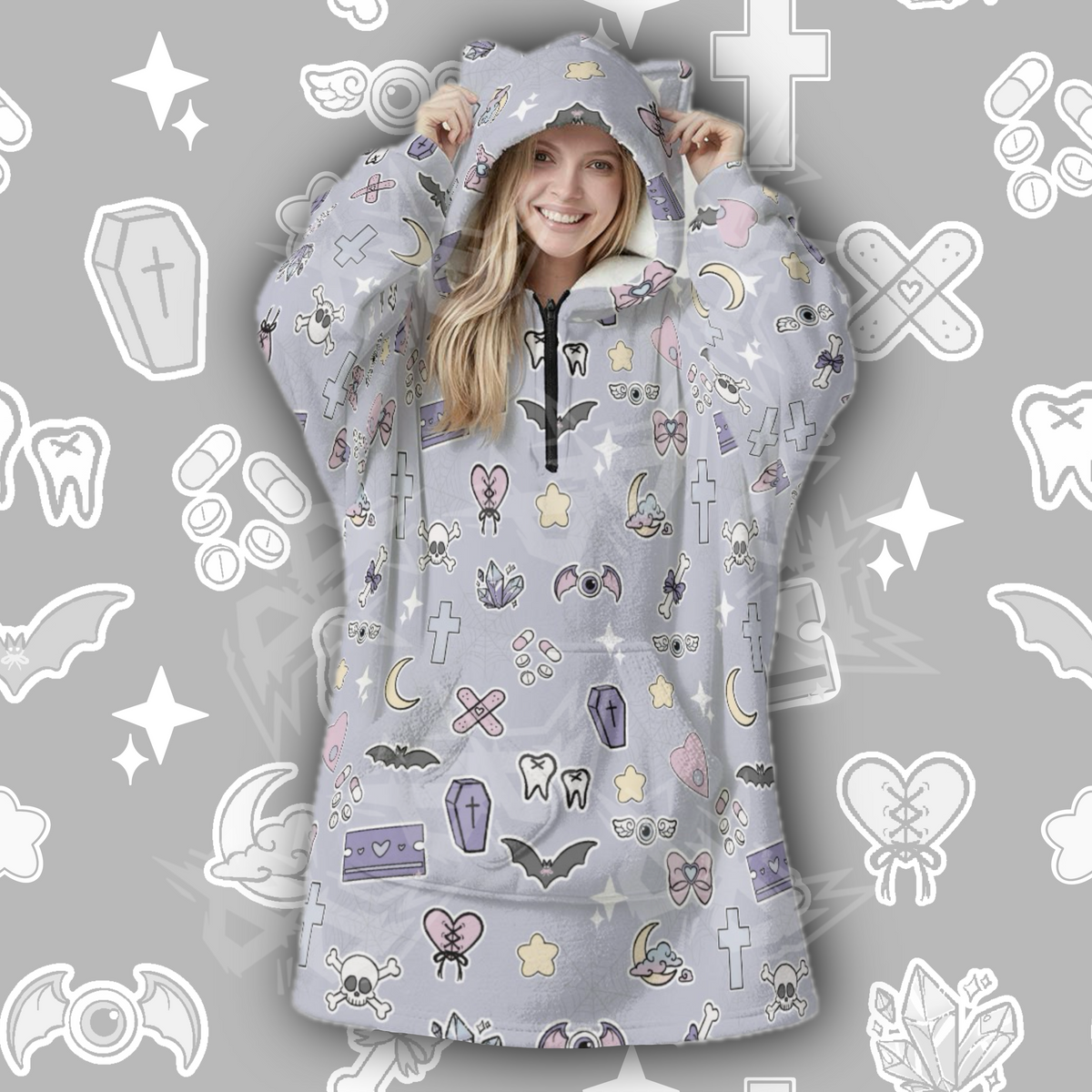 Pastel Panic Hooded Blanket