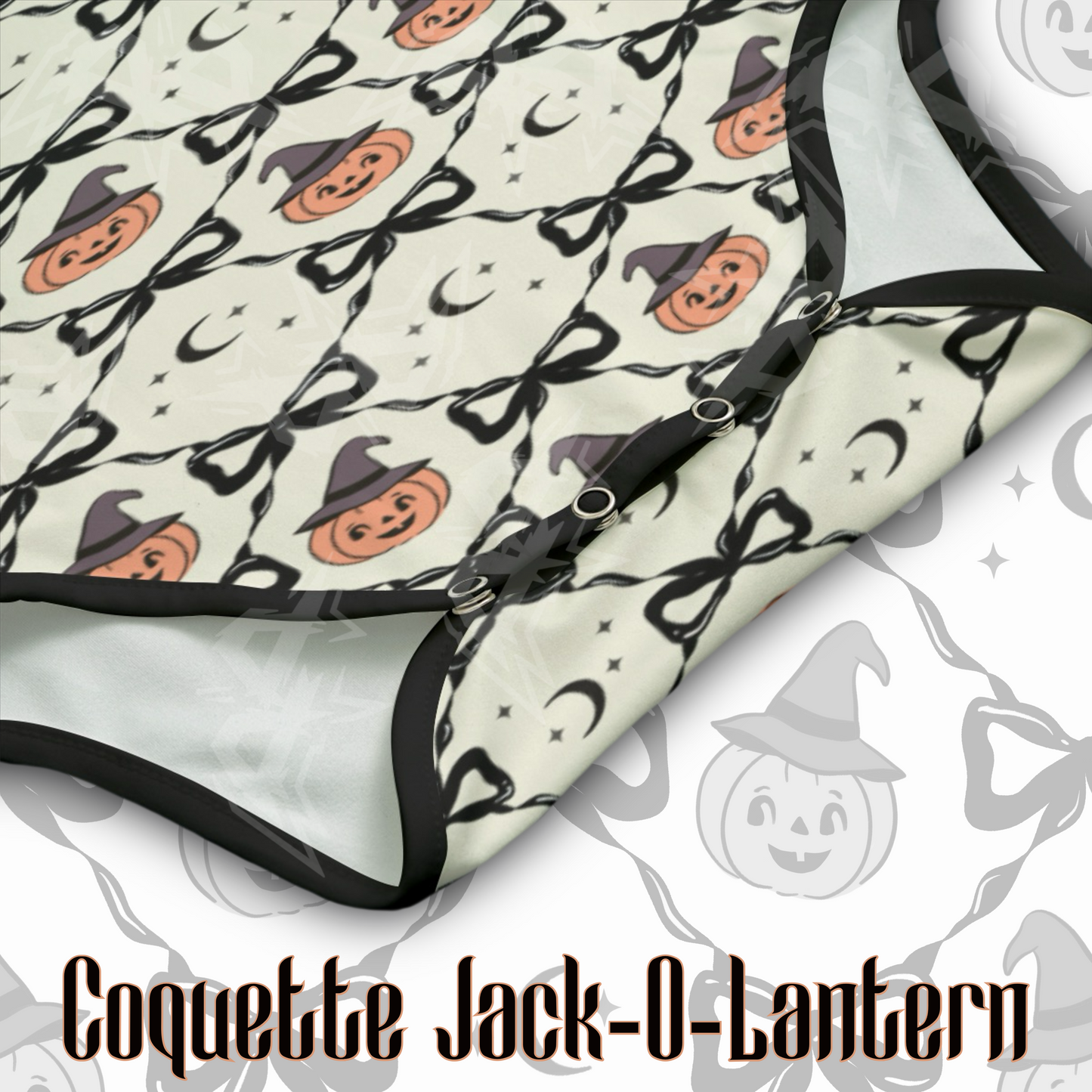 Coquette Jack-O-Lantern Onesie