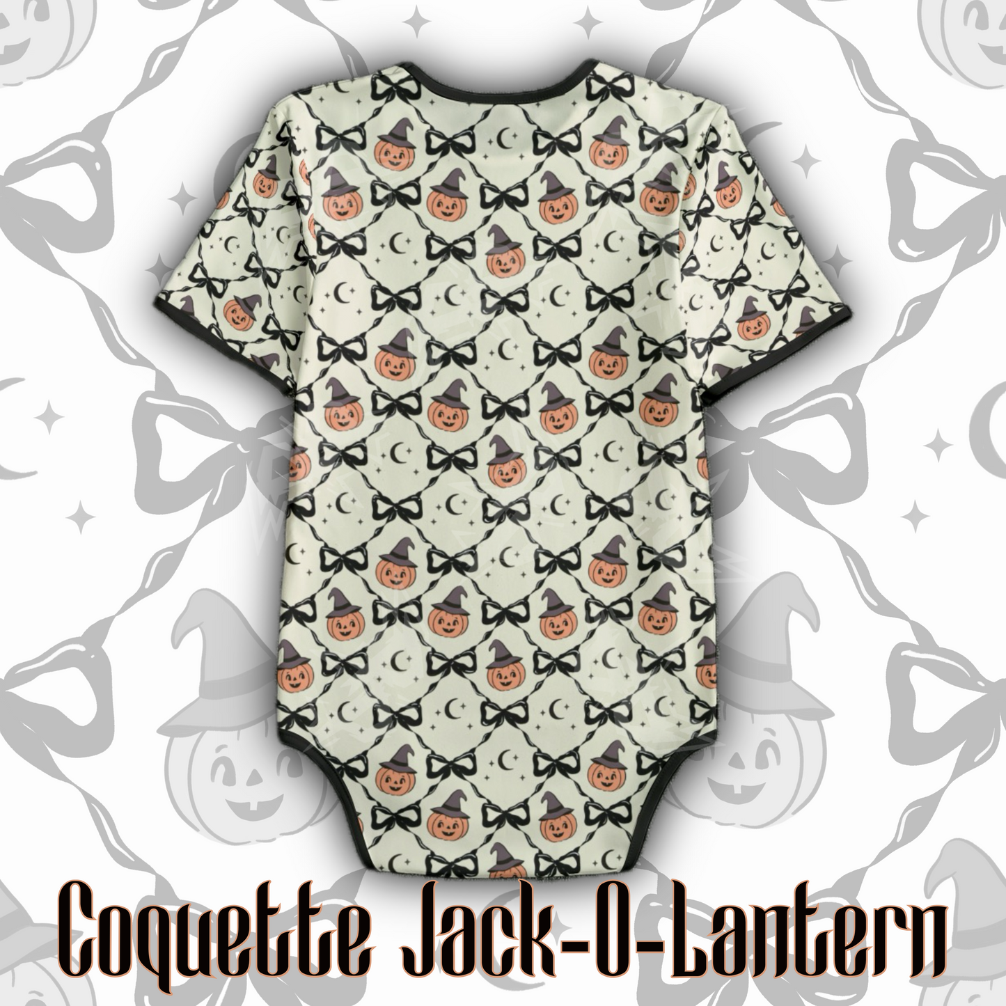 Coquette Jack-O-Lantern Onesie