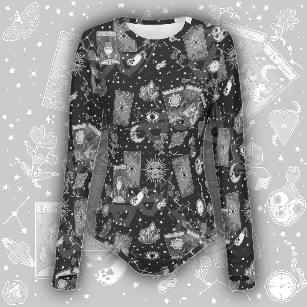 Cosmic Alignment L/S Onesie | Monochrome