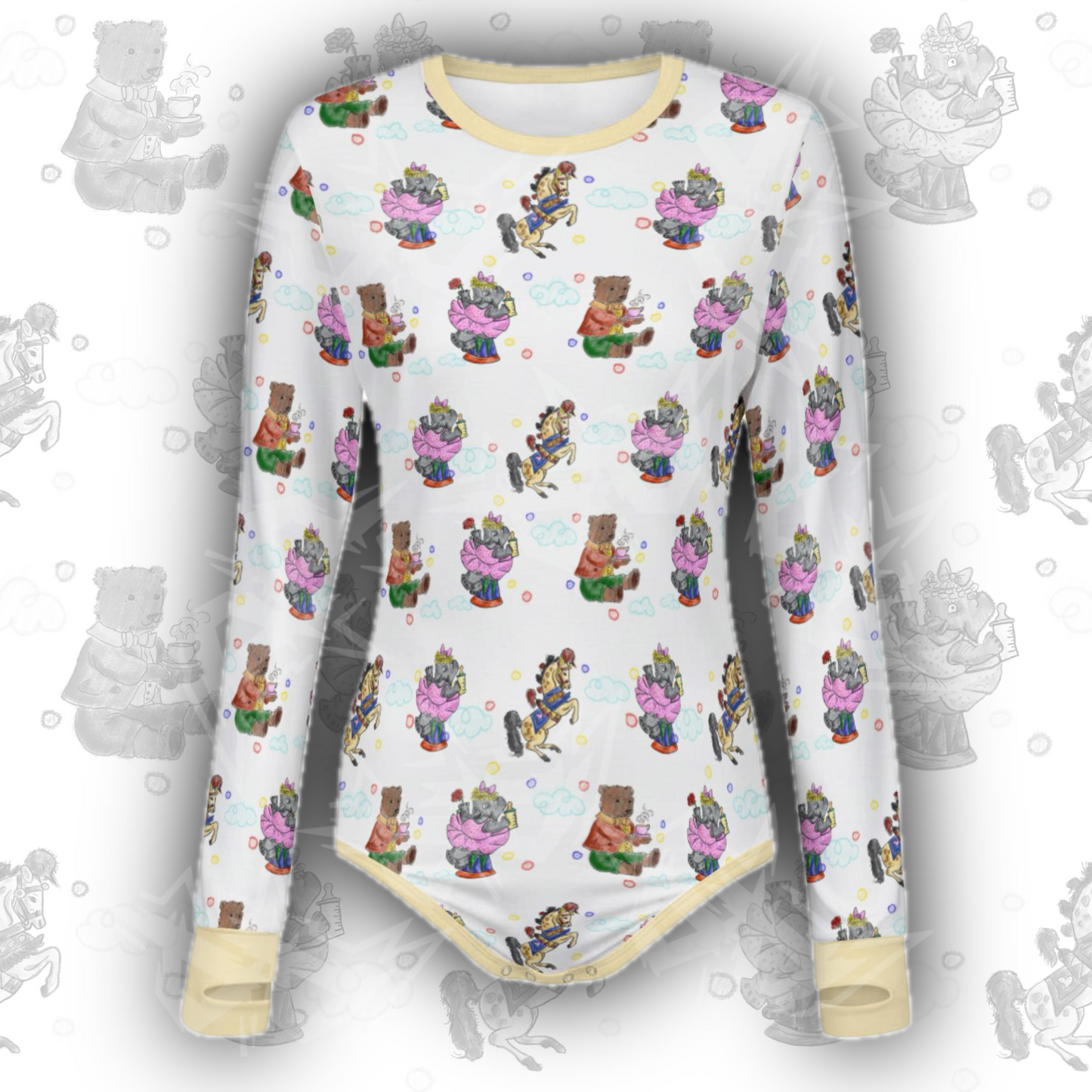 Vintage Toy L/S Onesie