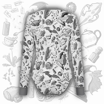 The Apothecary’s Attic L/S Onesie | Greyscale