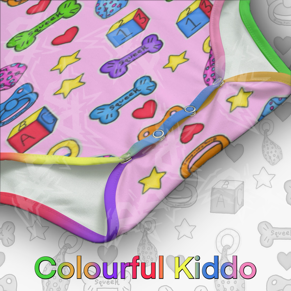 Colourful Kiddo Onesie | Pink