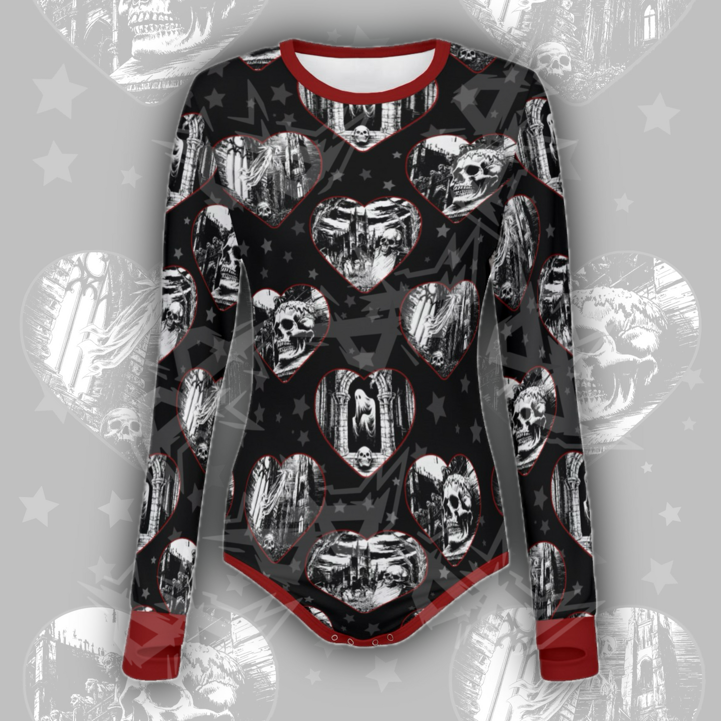 Dark Hearts L/S Onesie