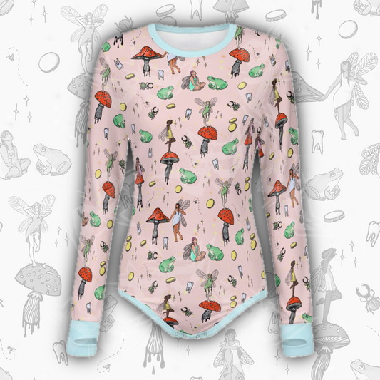 Tooth Fairy L/S Onesie | Pink