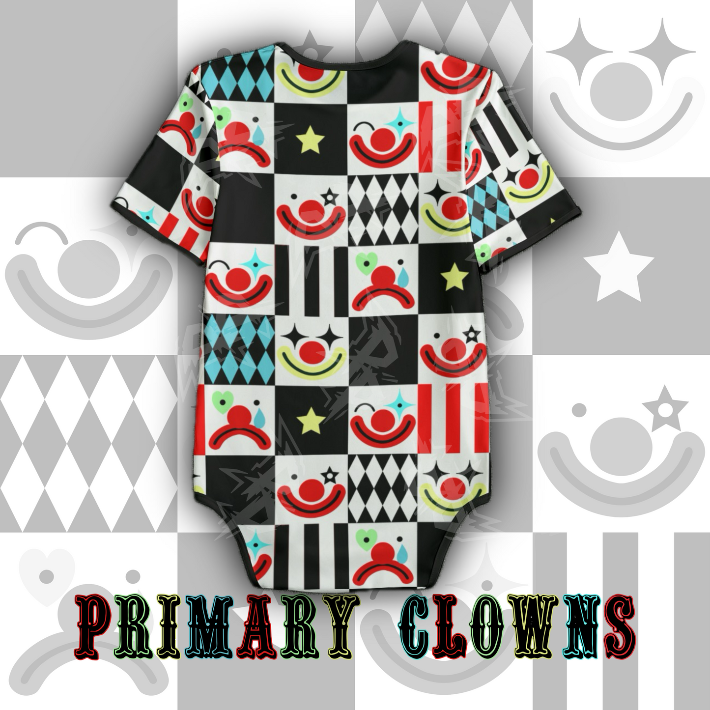 Primary Clowns Onesie