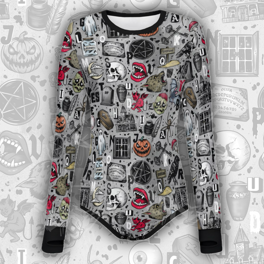 Spooky Alphabet L/S Onesie
