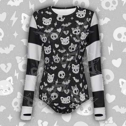 Pastel Panic L/S Grayscale Onesie