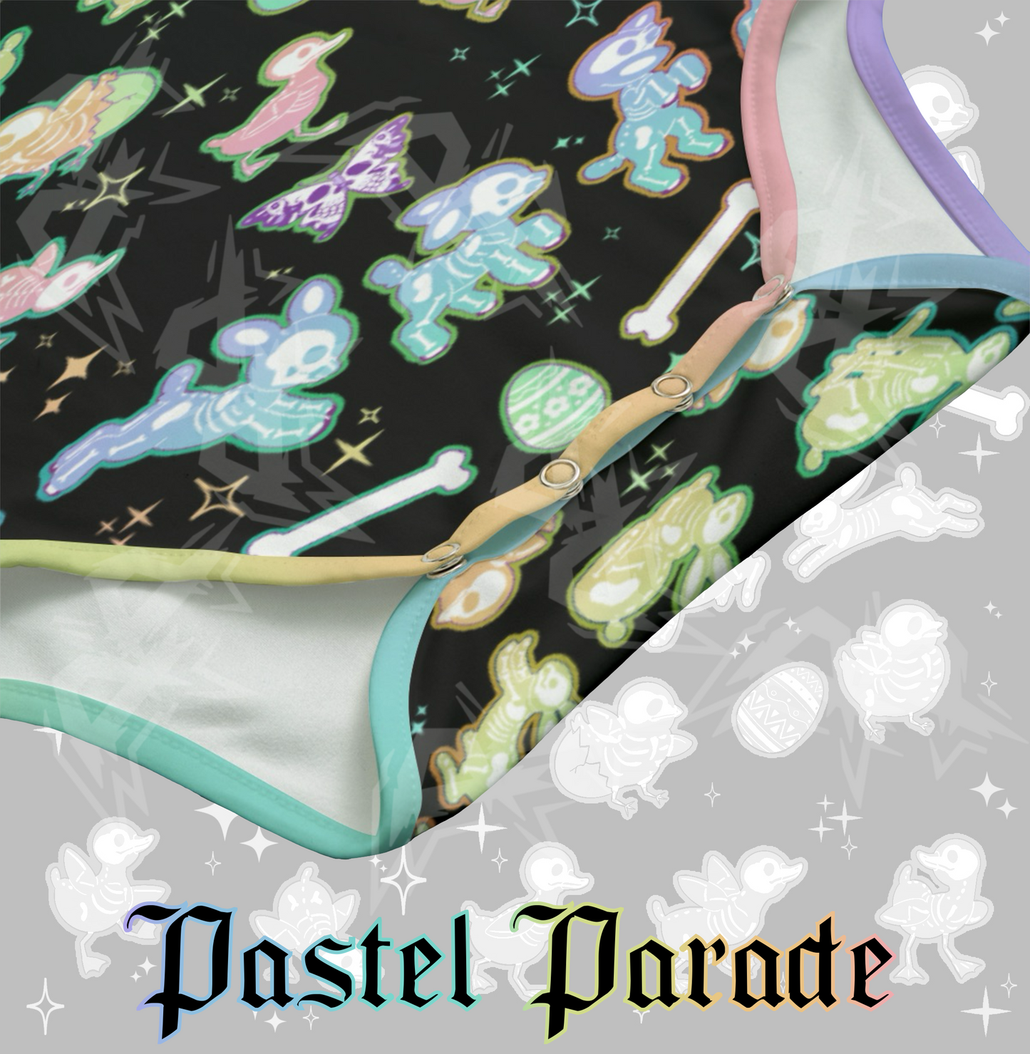 Pastel Parade Onesie | Black