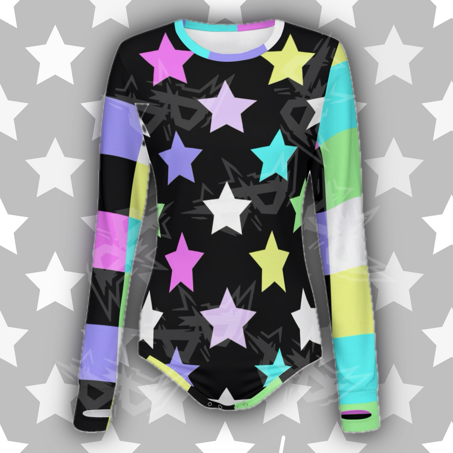 Pastel Stars L/S Onesie