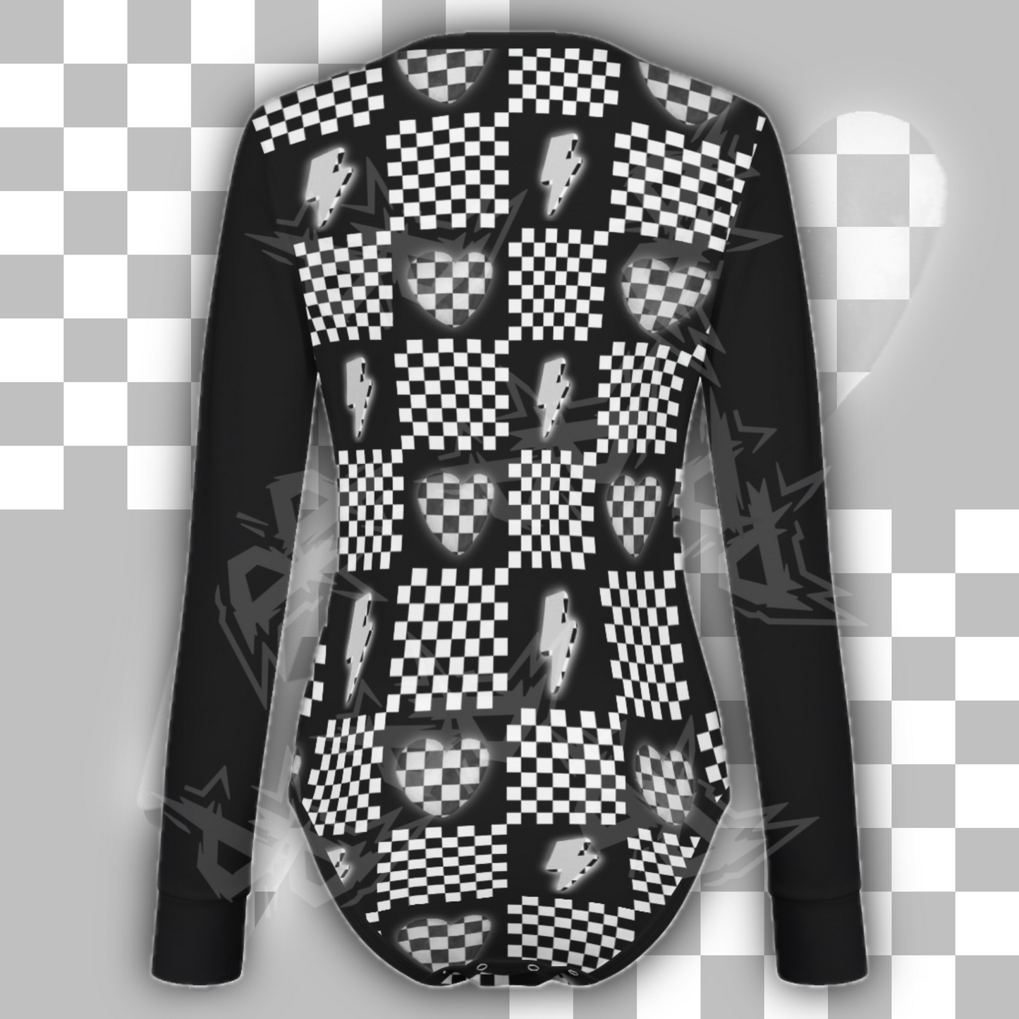 Punk Check L/S Onesie
