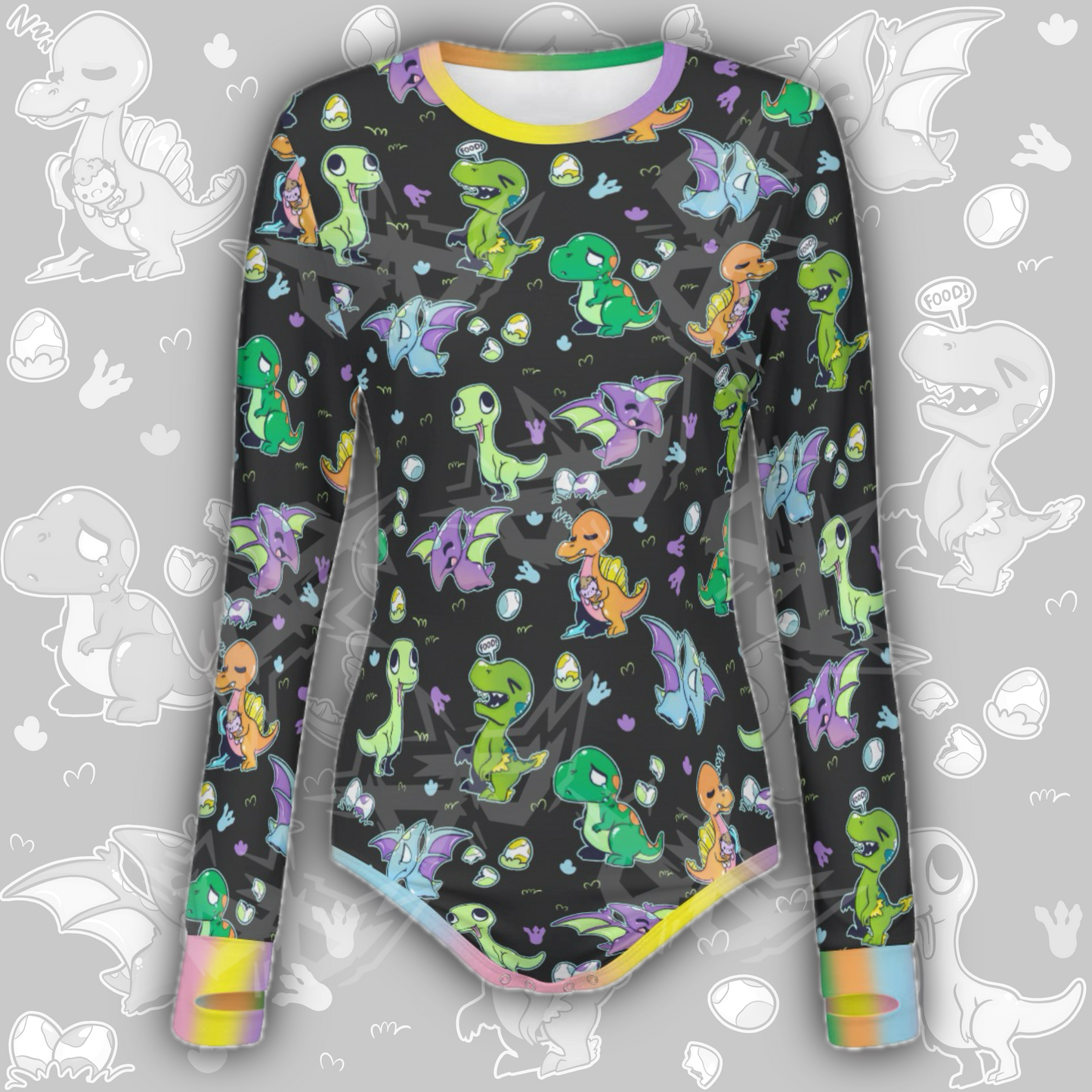 Communication Dinos L/S Onesie