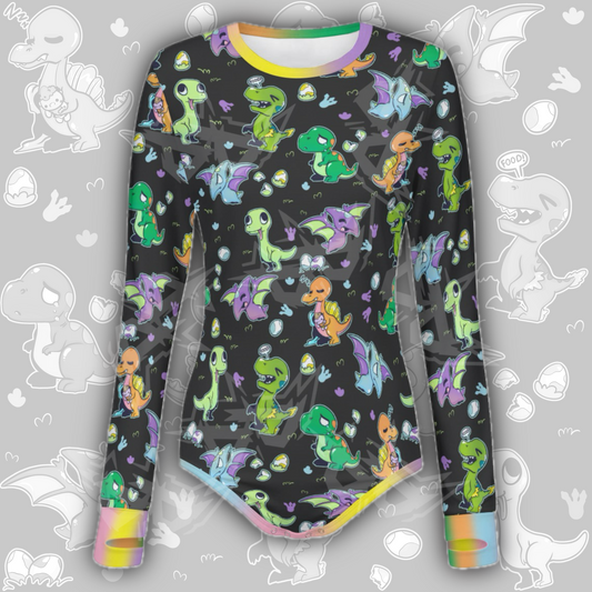 Communication Dinos L/S Onesie