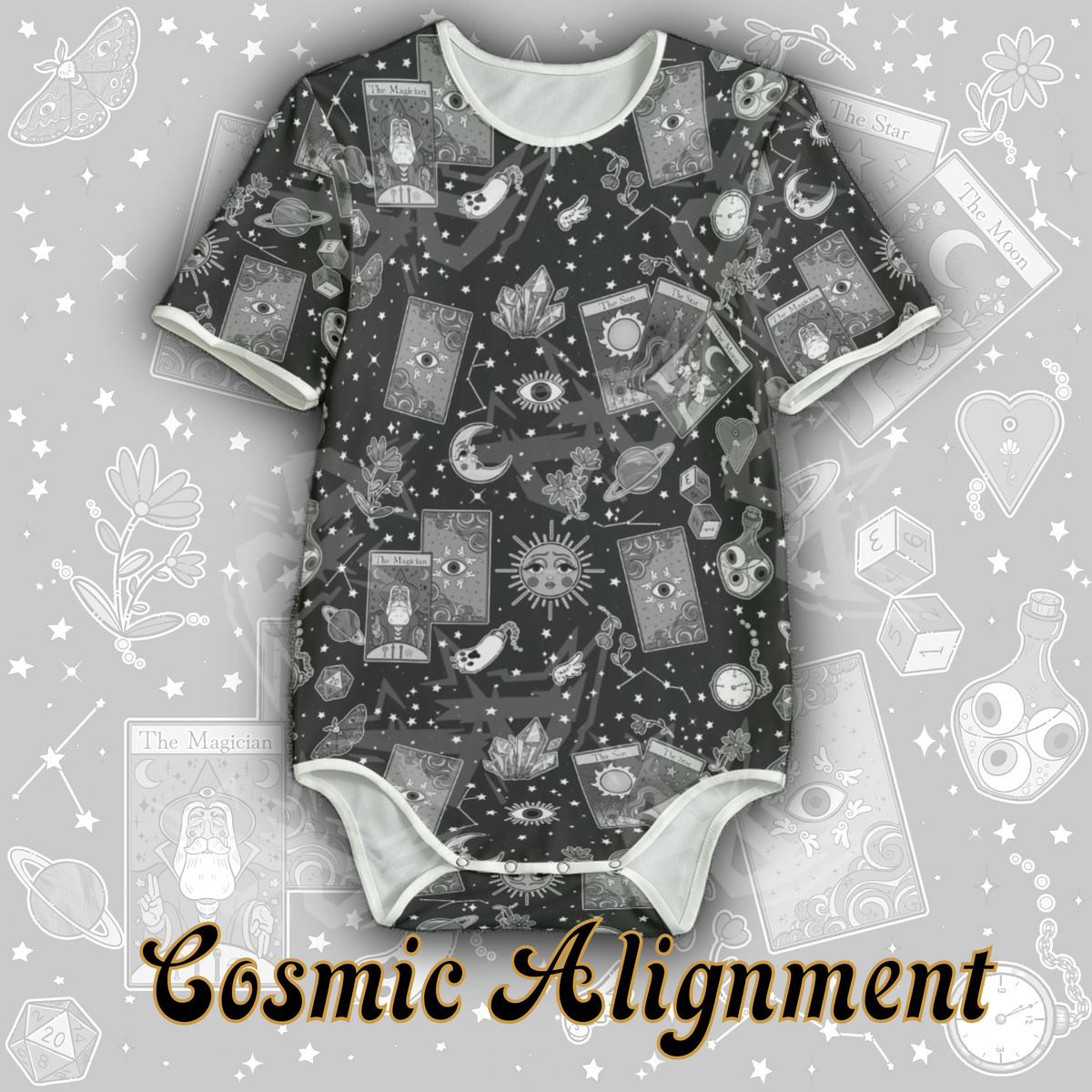 Cosmic Alignment Onesie | Monochrome