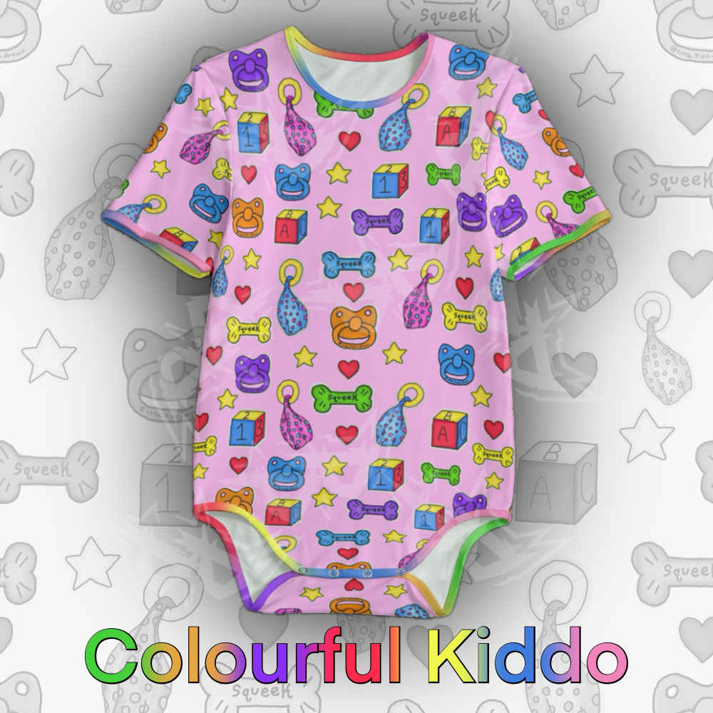 Colourful Kiddo Onesie | Pink