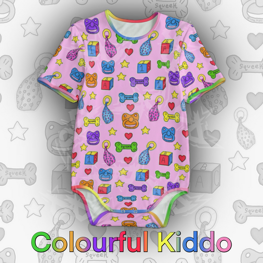 Colourful Kiddo Onesie | Pink