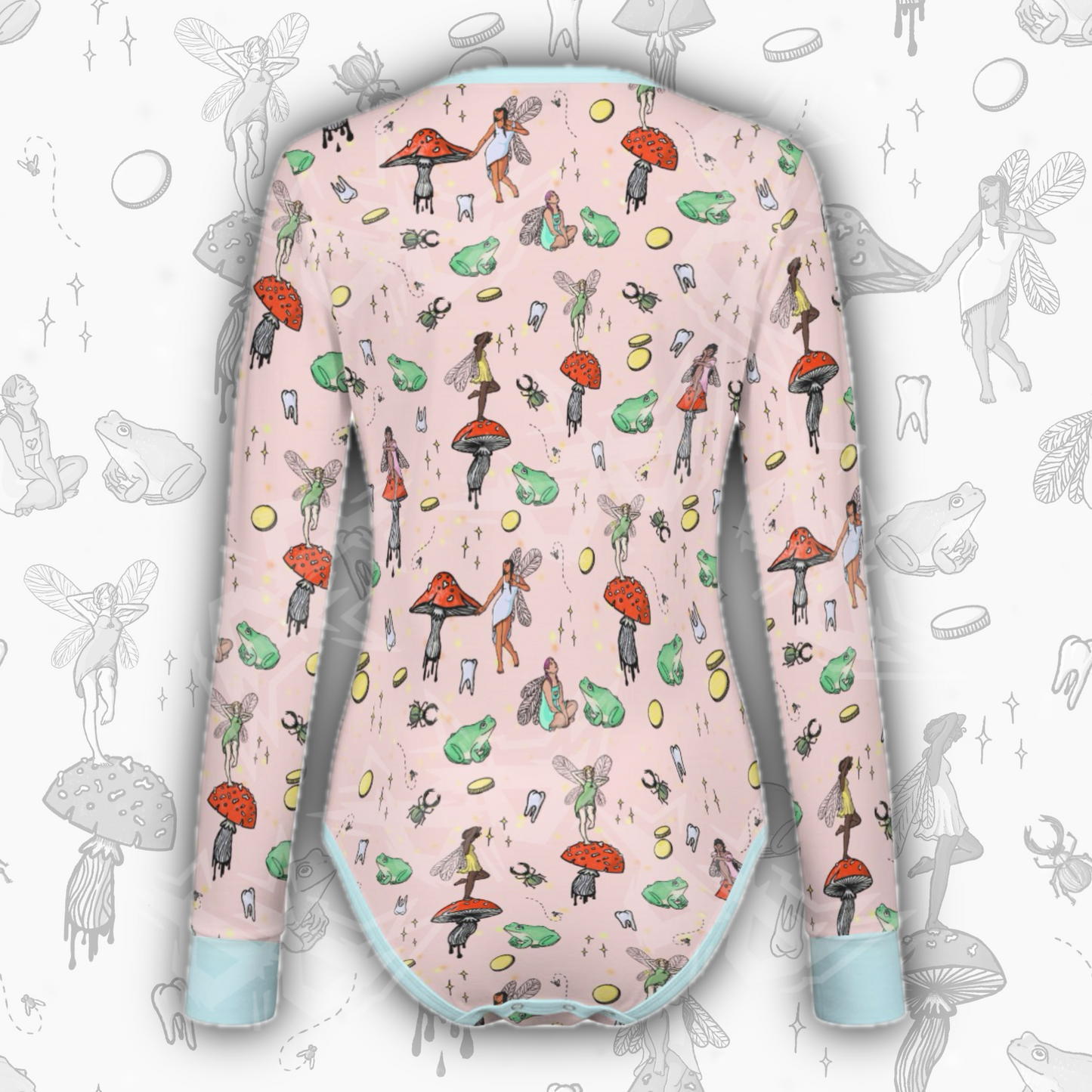 Tooth Fairy L/S Onesie | Pink