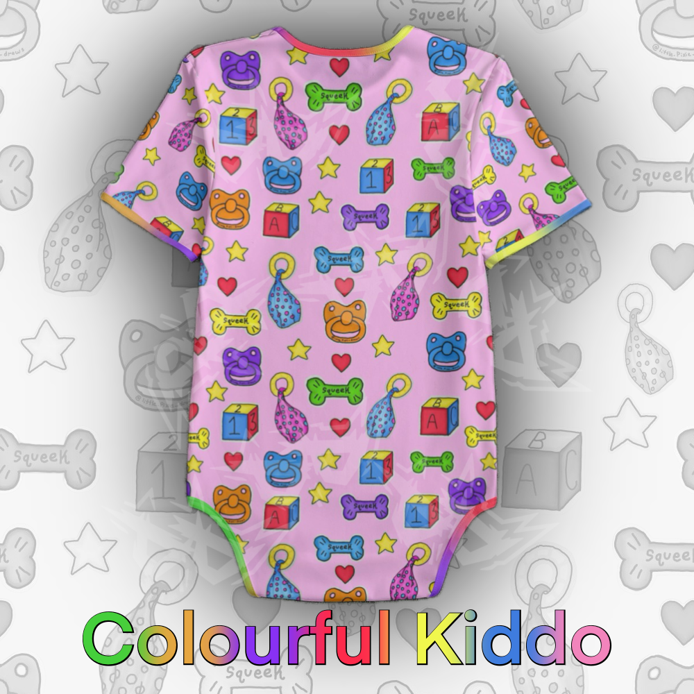 Colourful Kiddo Onesie | Pink