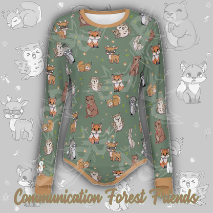 Communication Forest Friends L/S Onesie