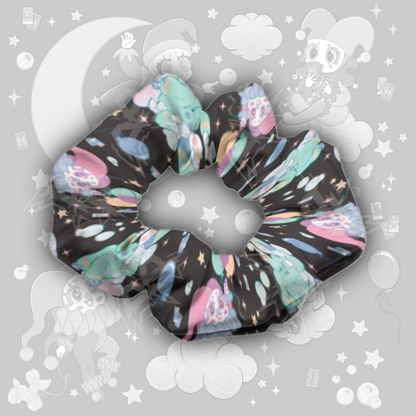 Cosmic Clowns Scrunchie