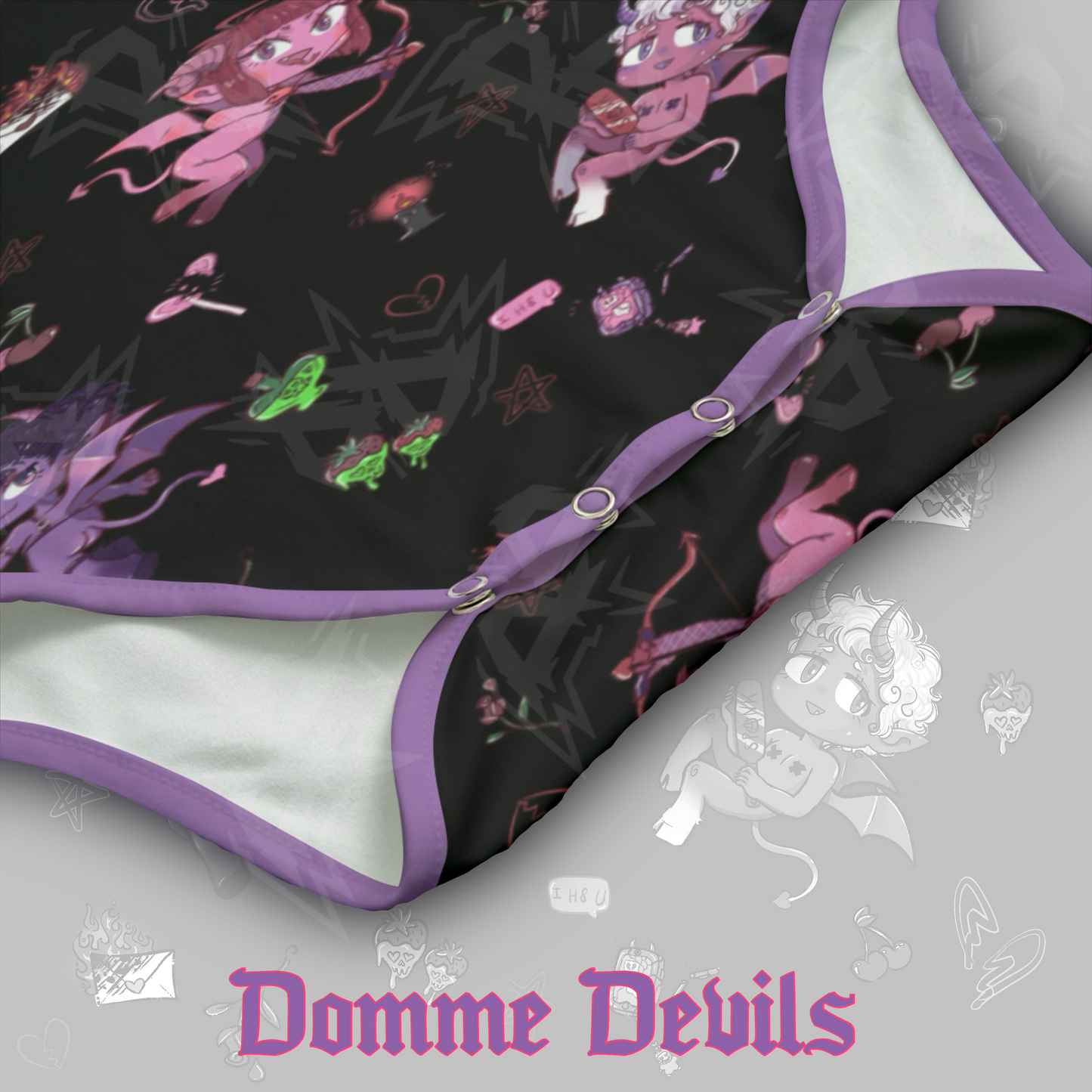 Domme Devils Onesie | Black