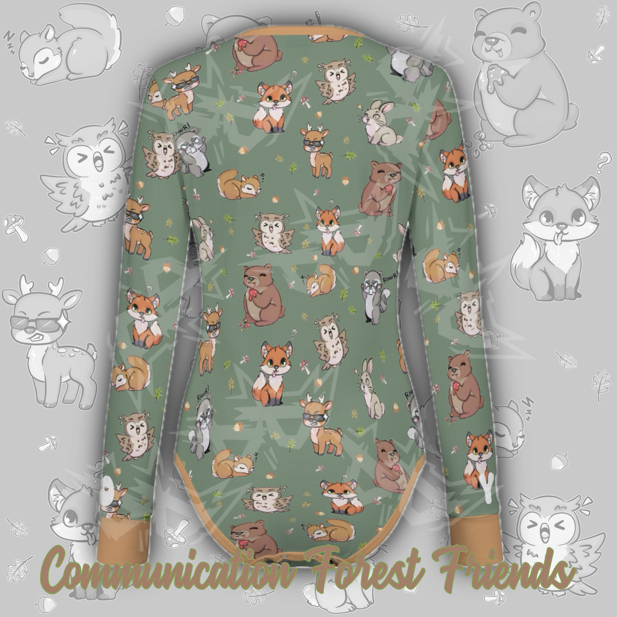 Communication Forest Friends L/S Onesie