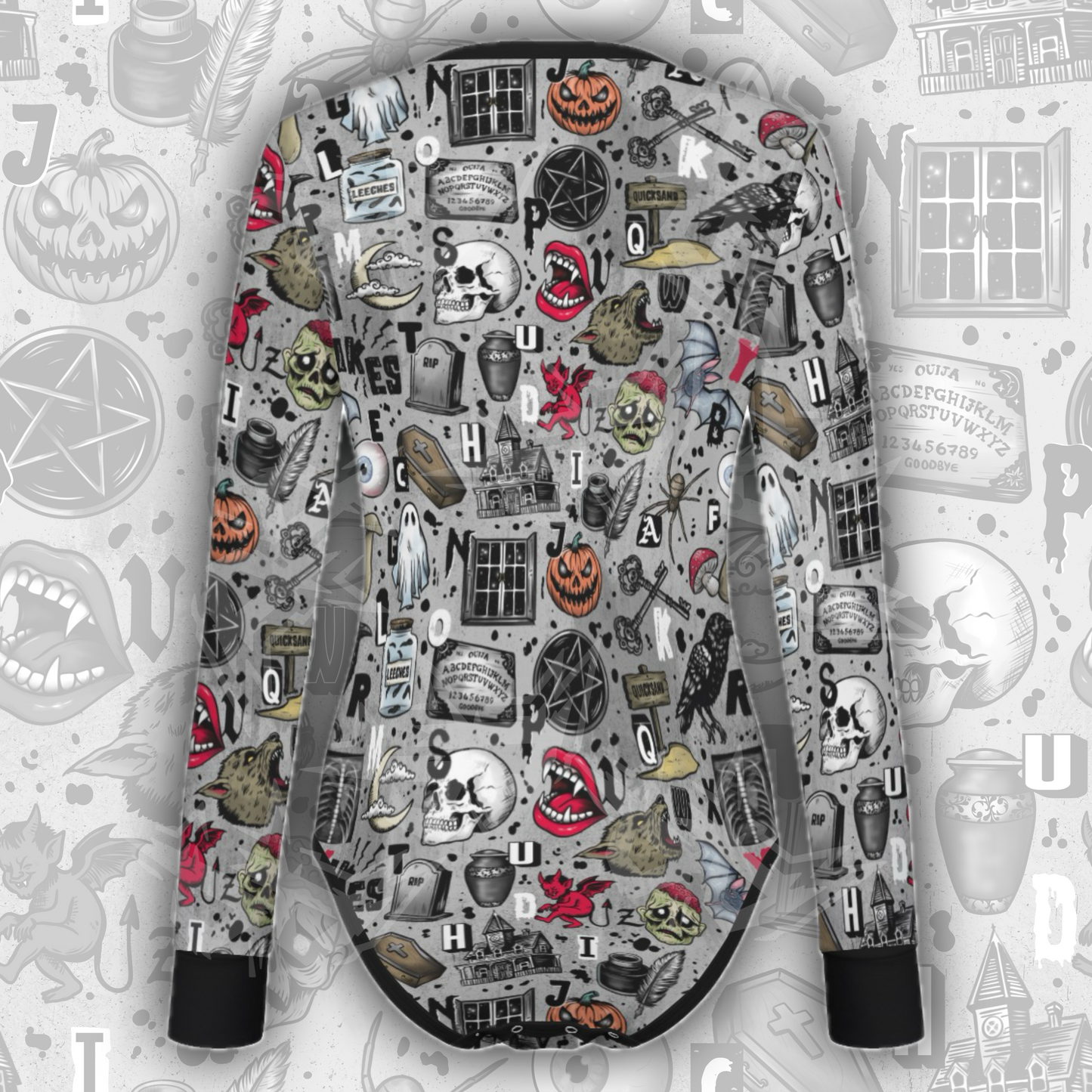 Spooky Alphabet L/S Onesie