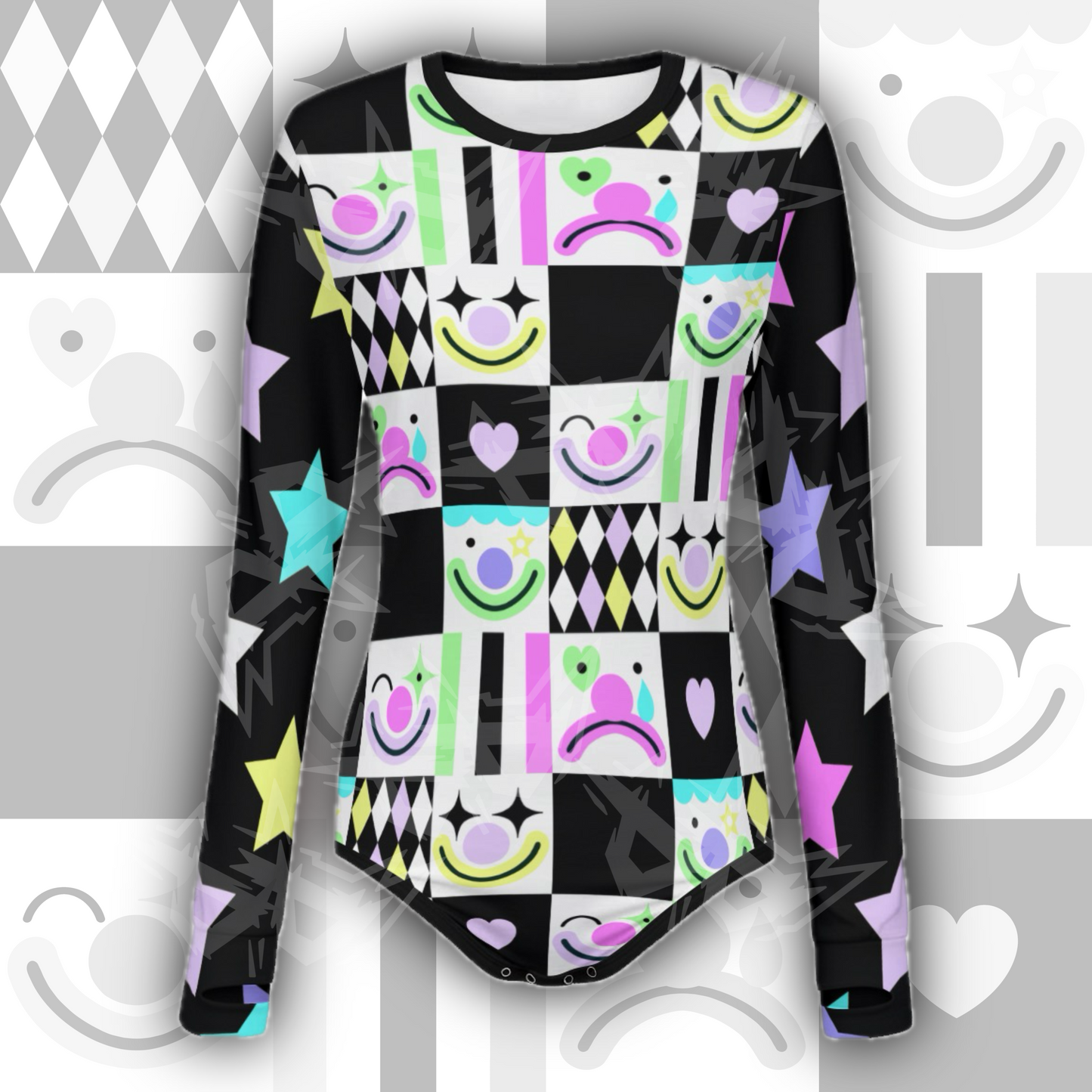 Pastel Clowns L/S Onesie