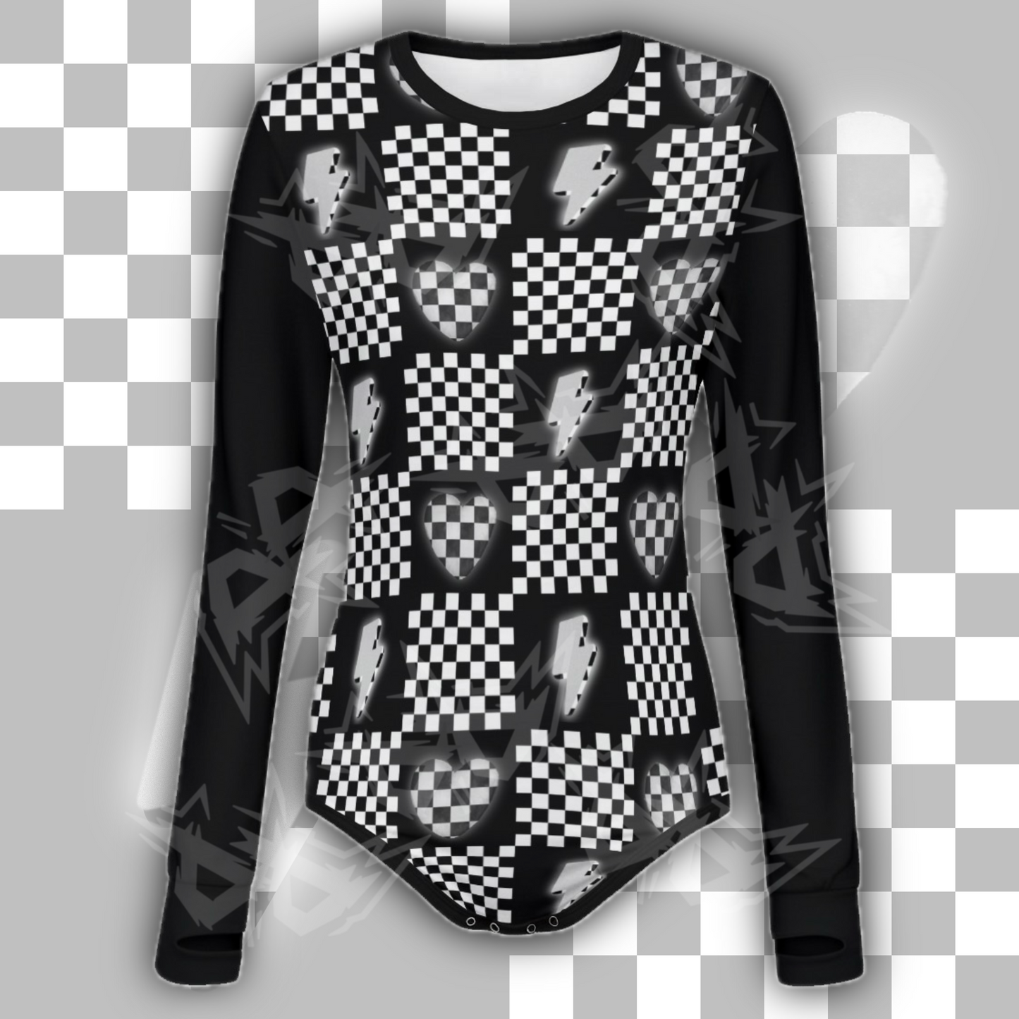 Punk Check L/S Onesie