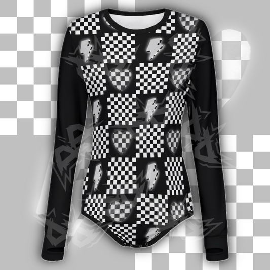 Punk Check L/S Onesie