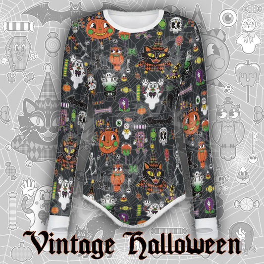 Vintage Halloween L/S Onesie