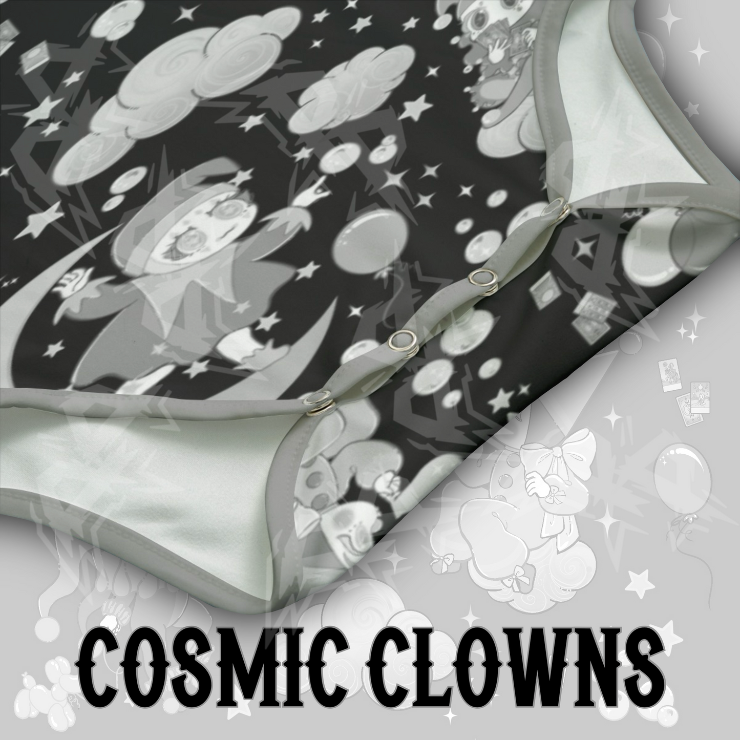 Cosmic Clowns Onesie | Grey